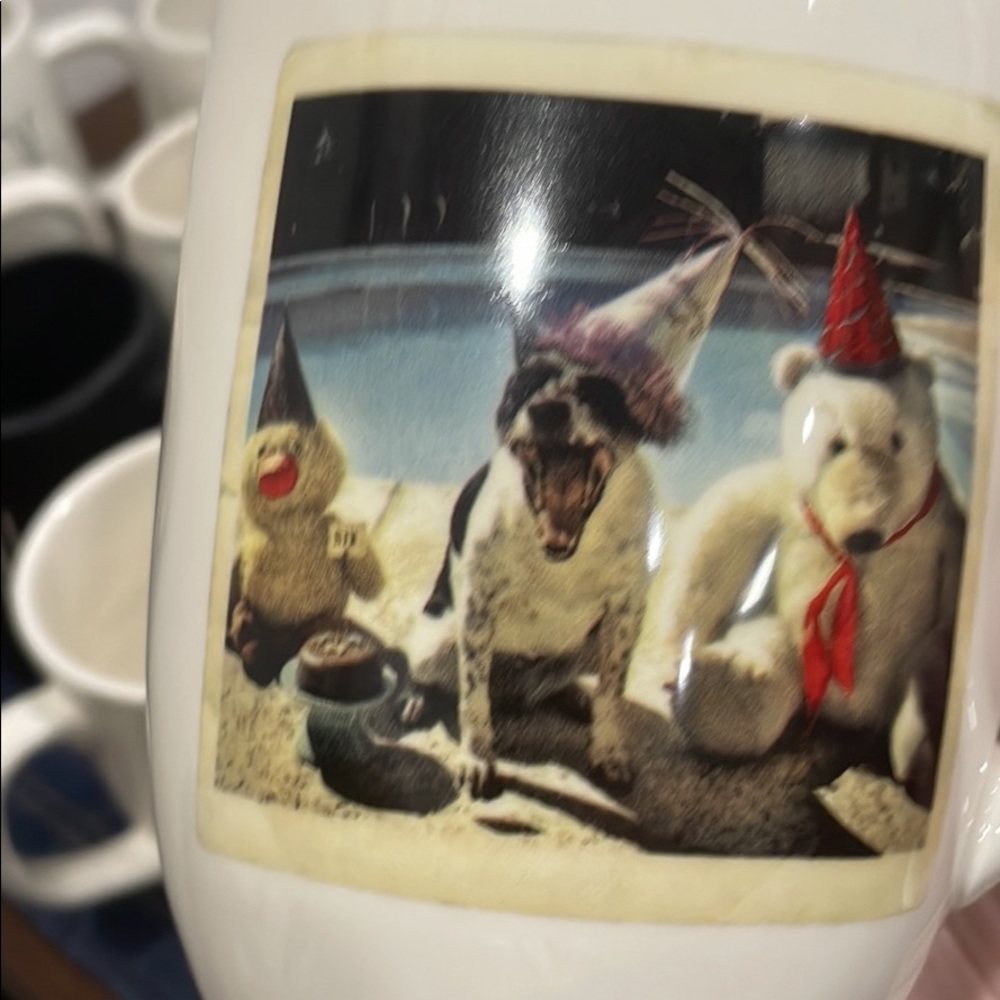 Vintage Rae Dunn rounded mug 2017